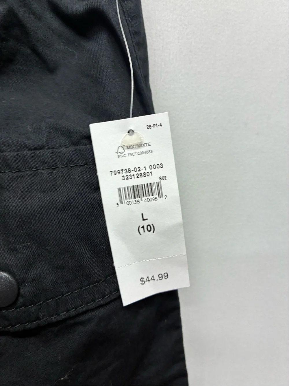 Gap Kids parachute pants size large 10 black utility girls pull on new with tags